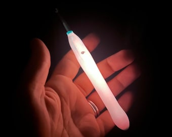 Pink Glow in the Dark Crochet Hook: Handmade Novelty Gift
