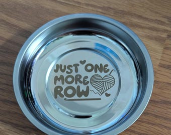 Magnetic Crochet Notion Dish Engraved Tray
