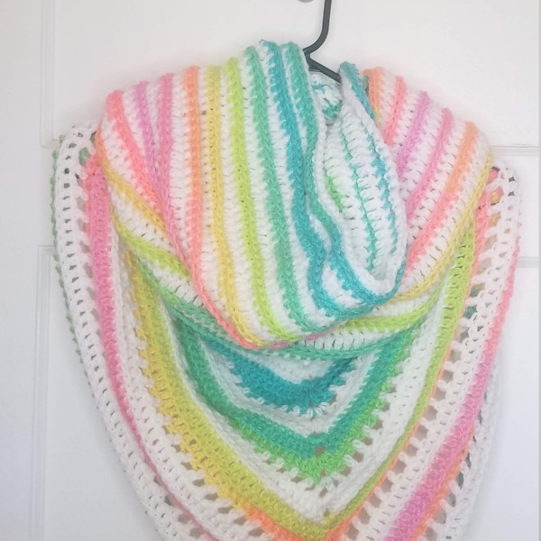 Easter Scarf - hooded scarf, spring shawl,