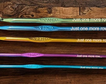 Custom Engraved Crochet Hook - personalized crochet gift, word of the year
