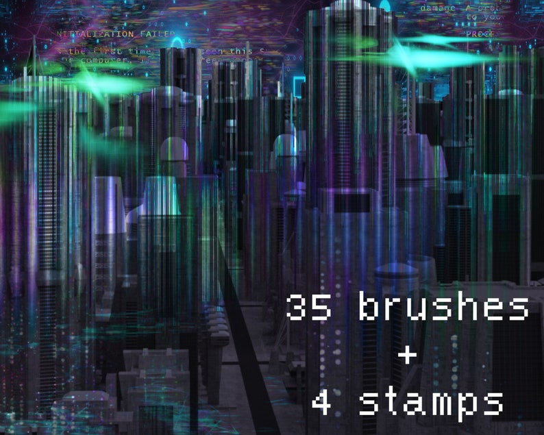 Glitch Brushes for Procreate Etsy