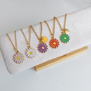 Collier Marguerite fleur à personnaliser