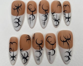 Frozen Abyss Press-On Nails – Icy Gothic Fake Nails