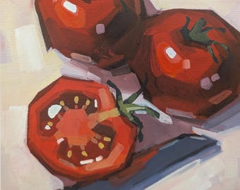 Cuadro titulado "Cocina rústica" / Original pintado a mano / Naturaleza muerta / Acuarela y gouache