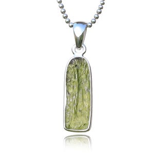 Moldavite Pendant 925 Sterling Silver Handmade Pendant Green Raw Moldavite Pendant for Gift Unique moldavite rough Gemstone Pendant