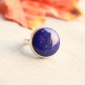 Lapis Lazuli Ring, Handgemachter Ring, 92.5% Sterling Silber Ring, Lapis Silber Ring, 925 Massiv Sterling Silber Ring, Boho Ring, Ring für Frauen