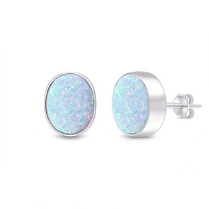 Opal Ohrringe Set in 925 Sterling Silber Ohrstecker, äthiopischer Opal Schmuck, Boho Ohrringe, Boho Ohrringe, handgemachte Ohrringe