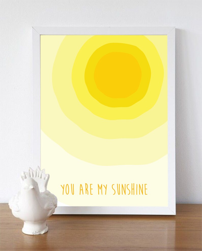 You Are My Sunshine Poster Inspirational Printable Poster Etsy