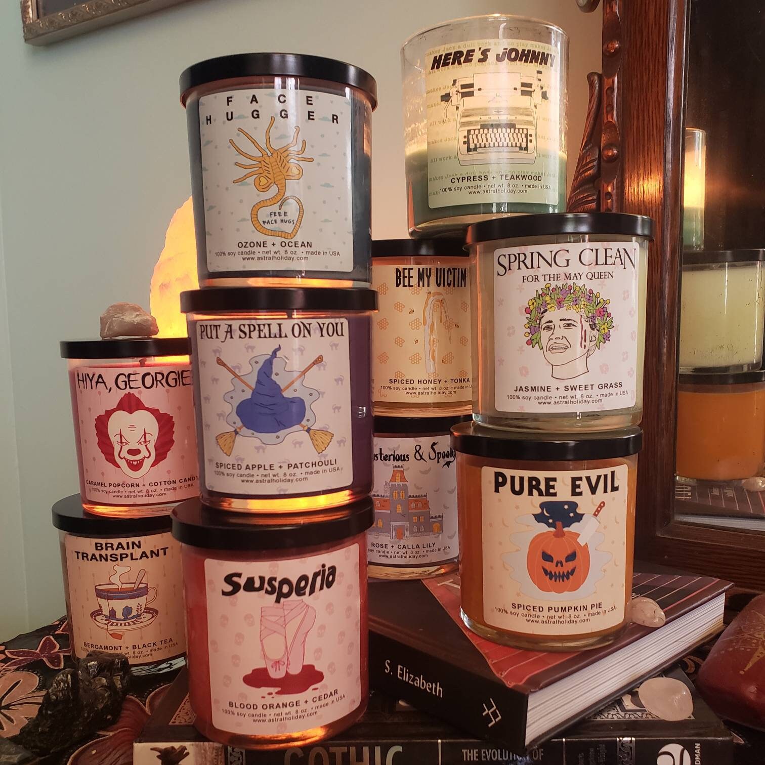 Mysterious and Spooky Soy Candle 8 Oz Soy Candle Rose and Etsy UK