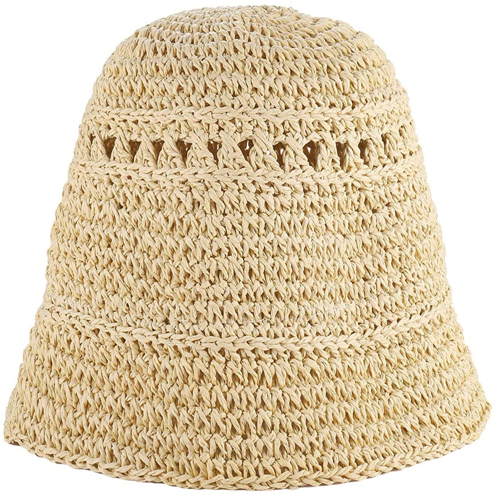 Straw Bucket Sun Hat Packable HandWoven Floppy Brim Etsy