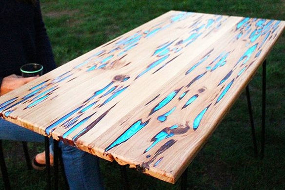 glow in the dark epoxy wood table glow in the dark epoxy wood table