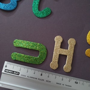 Glitzer Buchstaben Name Selbstklebend Konfirmation Schultüte Türschild Mossgummi Wunschbuchstaben Bild 6