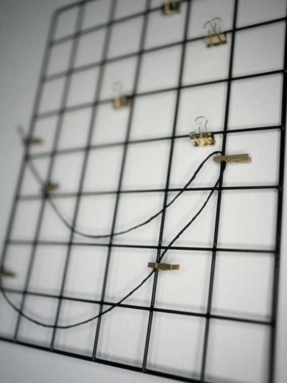 Set of Gold Metal Grid Accessories Home Office Wall Etsy