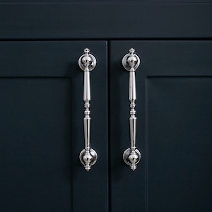Polished chrome wardrobe handles, polished chrome hardware, chrome pulls, chrome cabinet hardware, silver cabinet handles, kitchen handles