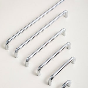 Polished chrome cabinet pulls, polished chrome knob, solid brass cabinet pulls, chrome drawer pulls and knobs, chrome hardware, brass pulls image 5