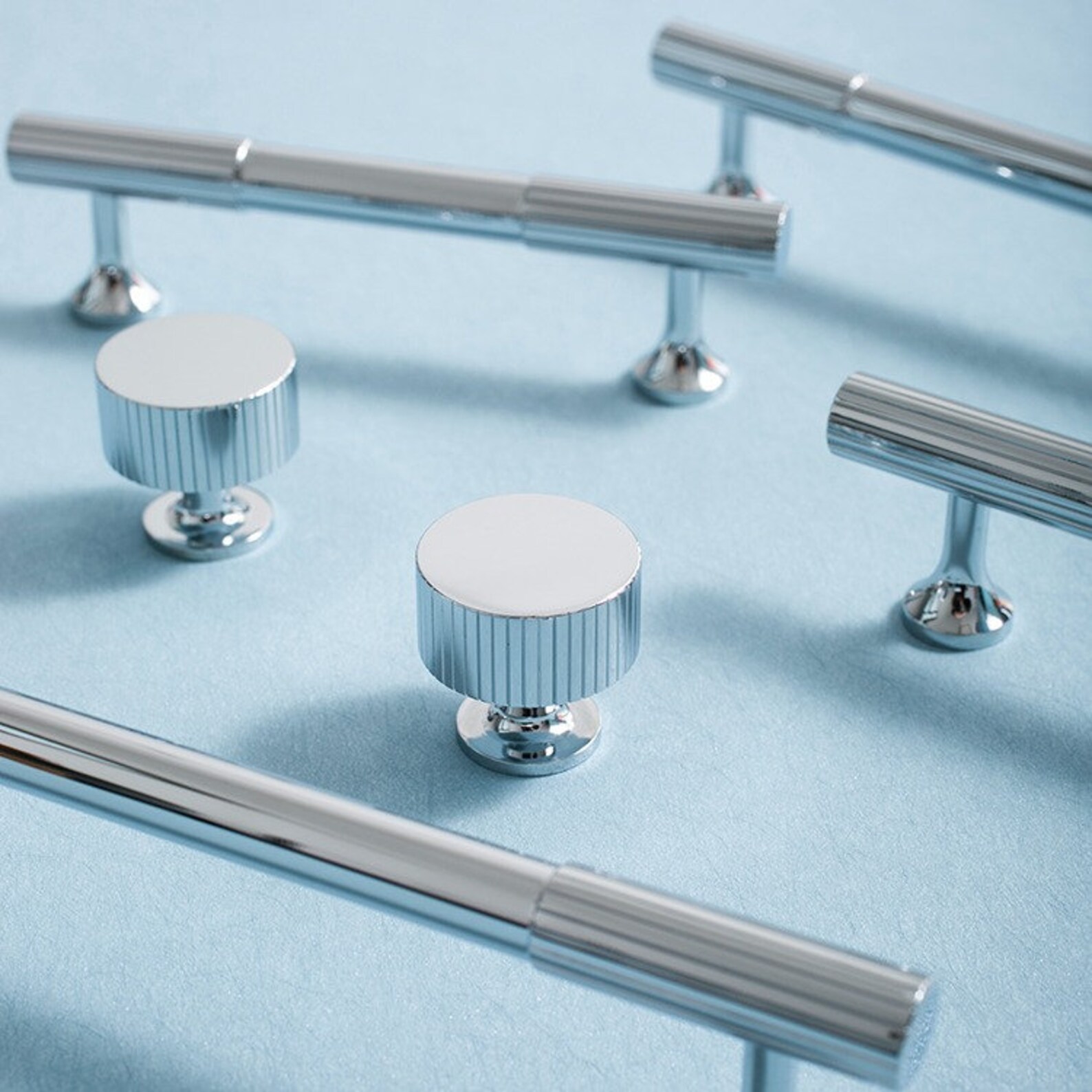 Polished Chrome Knob Polished Chrome Kitchen Cupboard Etsy UK