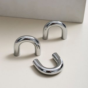 Polished chrome cabinet pulls, polished chrome knob, solid brass cabinet pulls, chrome drawer pulls and knobs, chrome hardware, brass pulls image 1