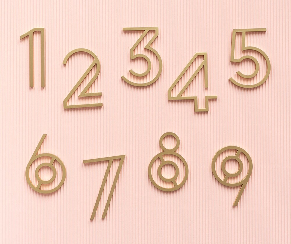 Art Deco Door Numbers Front Door Numbers Apartment Door - Etsy