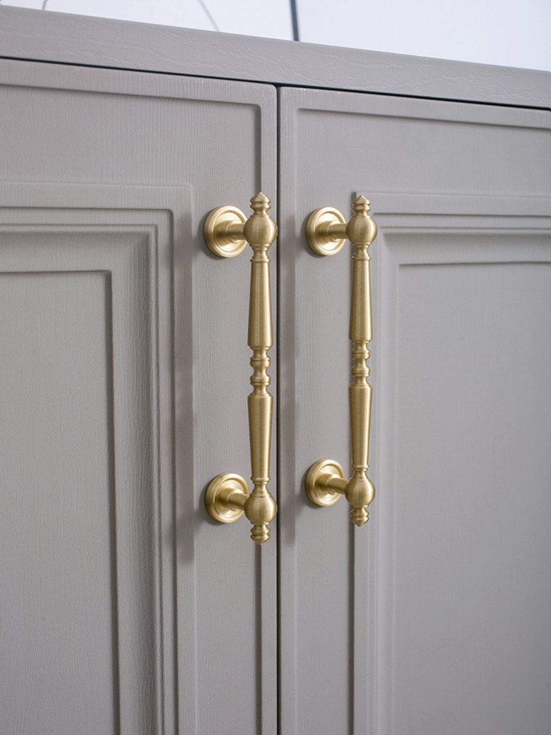 Brass Door Handle, Brushed Brass Handle, Gold Drawer Handle