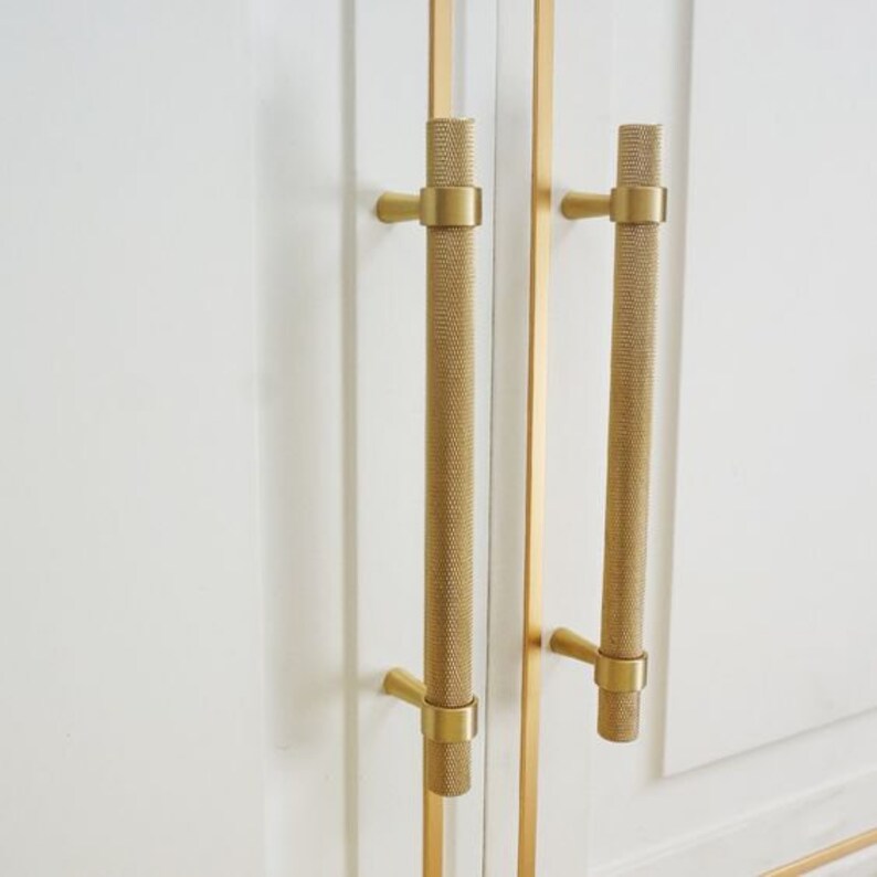 Knurled Brass Handles Knurled Brass Gold Handle Solid Brass Etsy UK