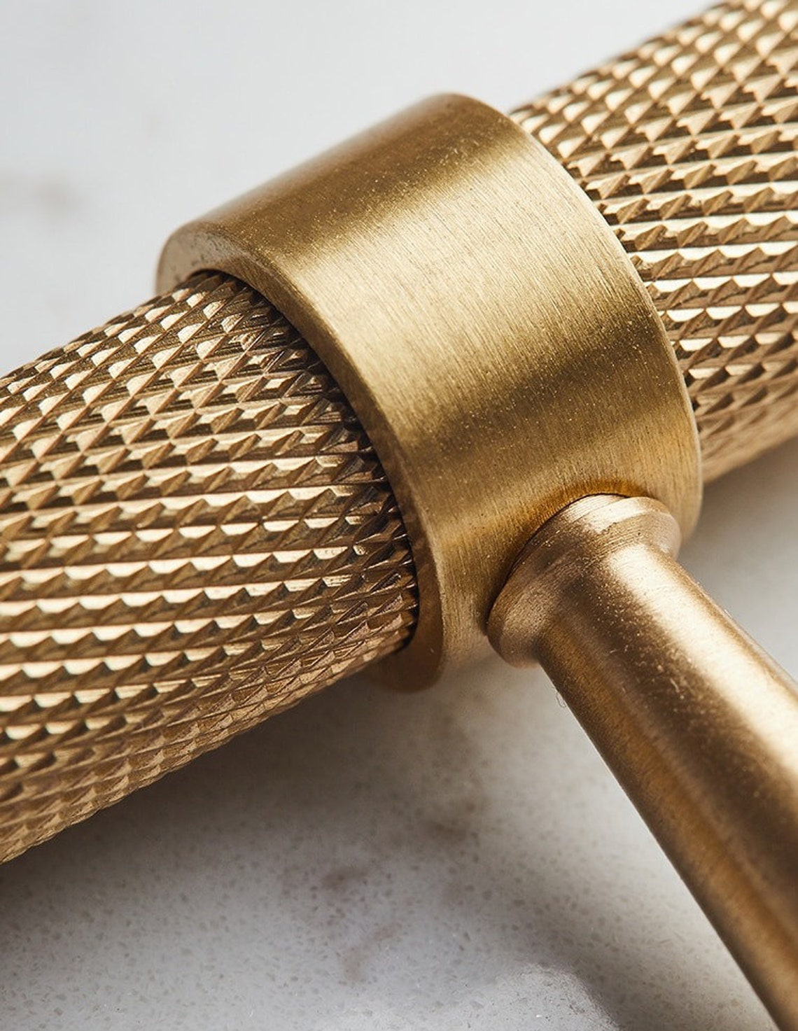 Knurled Brass Handle Knurled Brass Knob Knurled Brass Gold Etsy
