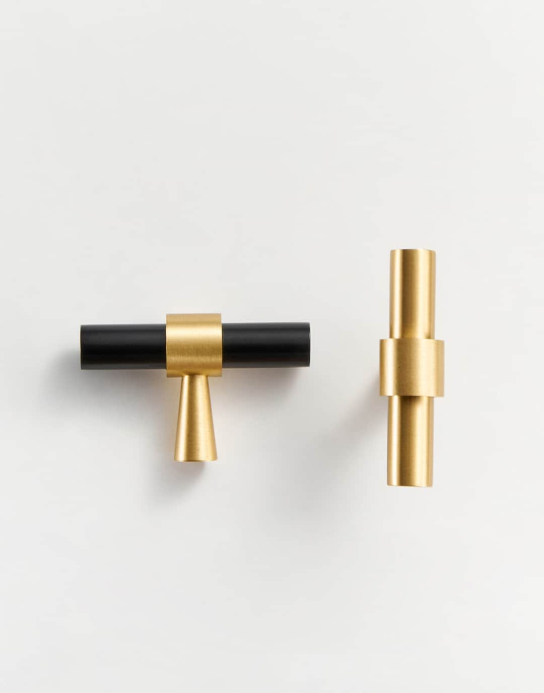 Black and Gold Door Handle Solid Brass Cabinet Handle Gold - Etsy