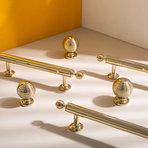 Polished brass handle, polished brass cabinet knobs, solid brass handles, solid brass cabinet pulls, brass kitchen hardware, brass pulls