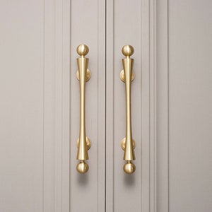 Solid Brass Cabinet Pull, Brass Pull Handles, Brass Knobs, Unique Hardware, Unique Pulls and Handles, Dresser Pull Handles, Gold Pulls