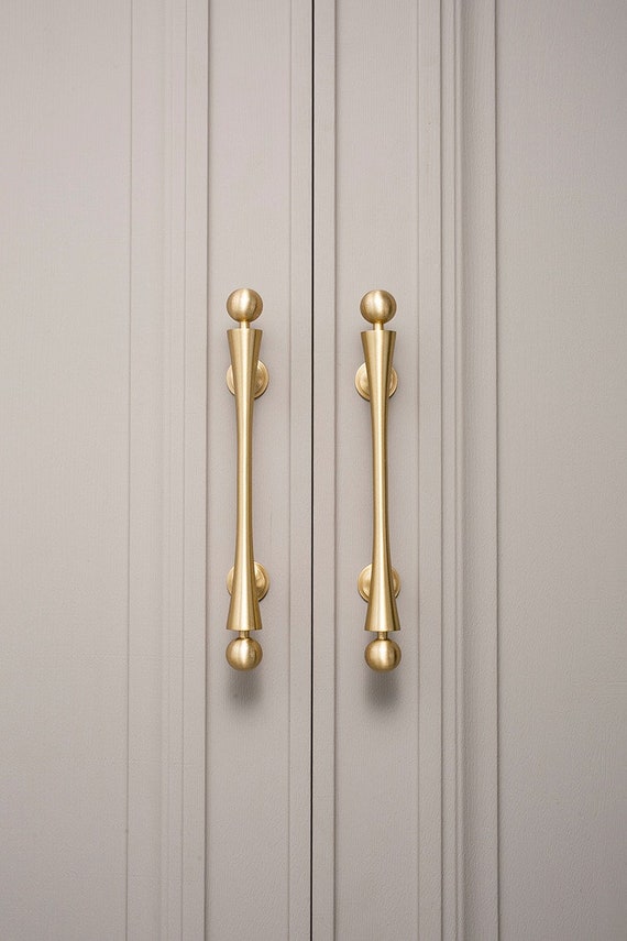 Solid Brass Cabinet Pull, Brass Pull Handles, Brass Knobs, Unique