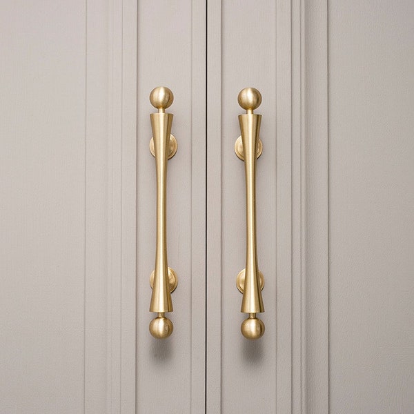 Solid Brass Cabinet Pull, Brass Pull Handles, Brass Knobs, Unique Hardware, Unique Pulls and Handles, Dresser Pull Handles, Gold Pulls