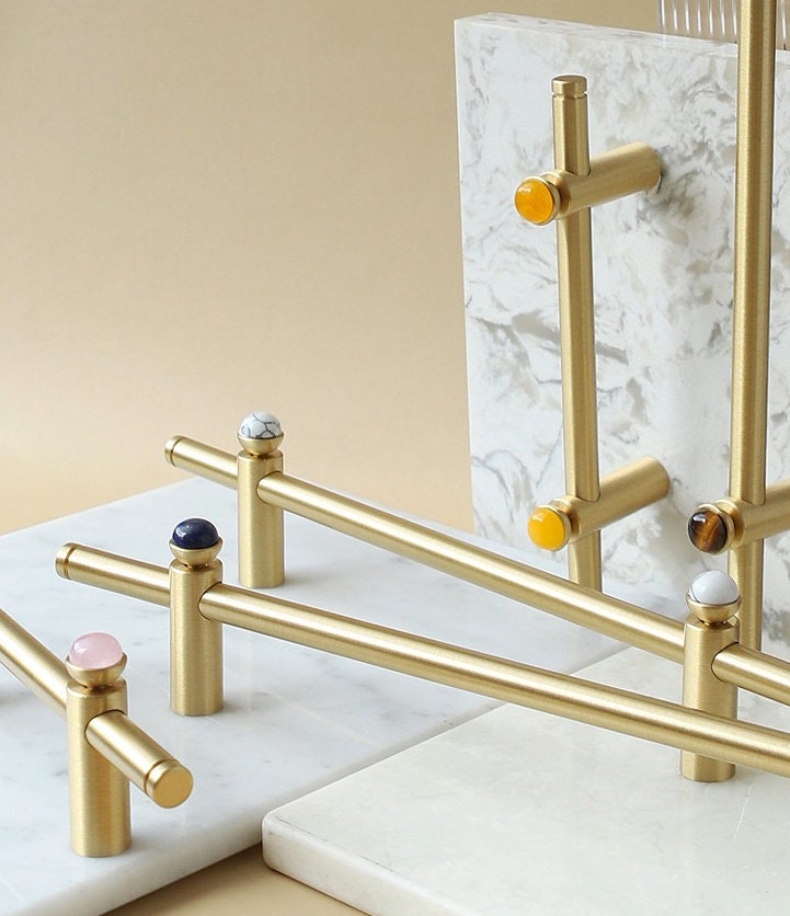 Extra Long Pulls Long Gold Handles Brass Drawer Etsy