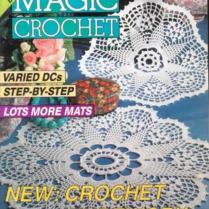 Magic Crochet/ Vintage crochet Pattern Magazine #77 April 1992. Instant digital download PDF