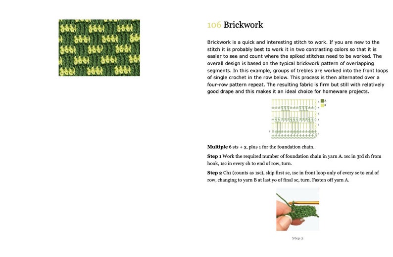 Crochet Stitch Dictionary 200 Essential Stitches Etsy