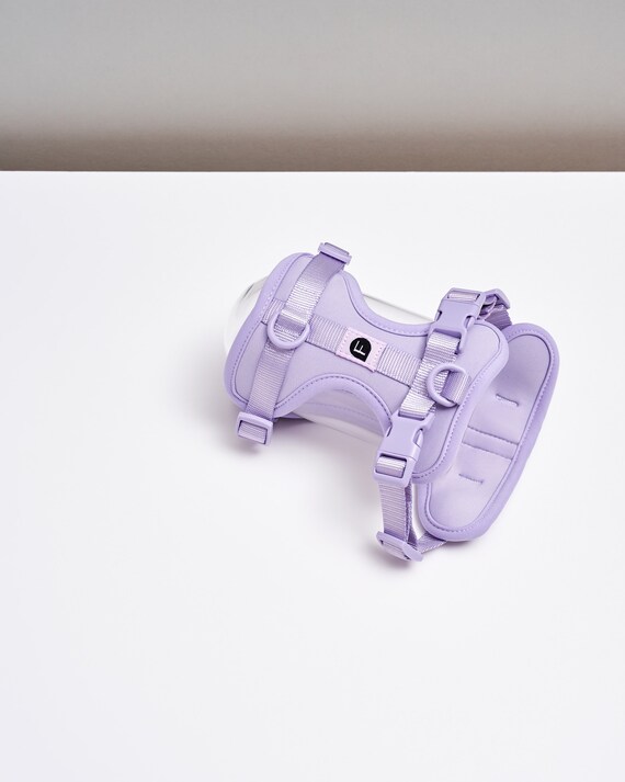 lilac dog harness