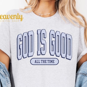 PNG cristiano de moda Retro Dios es bueno todo el tiempo PNG Diseño de sublimación de Jesús Camiseta de fe PNG Versículo bíblico de Pascua PNG Descarga religiosa