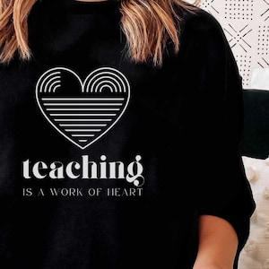 Lehrer SVG Lehrer PNG Sublimationsdesign für Lehrer Shirt Geschenk Lehren ist eine Herzensarbeit Tshirt Design Lehrerleben PNG Zurück in die Schule