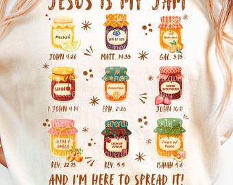 Jesus Is My Jam PNG, Funny Christian Png Sublimation Design, Popular Christian Shirt Jesus Png, Faith Bible Verse Png, Trendy Religious Png
