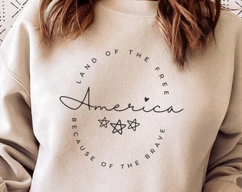 America Land of the free svg PNG, Because of the brave svg, God bless America svg , 4th of July svg, Popular svg 4th of July PNG sublimation