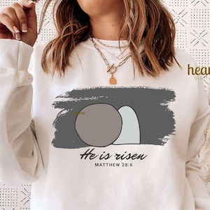 Pasen PNG Christelijk PNG Sublimatie Ontwerp, Hij is verrezen PNG Graf was leeg Png Leeg graf van Jezus Png Religieuze Png Geloof gebaseerde shirts