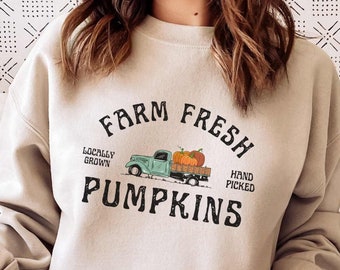 Farm Fresh Pumpkins PNG, Fall Pumpkins Sublimation, Pumpkin Png, Vintage Truck png, PNG Files Sublimation, Sublimate Designs, Autumn Clipart