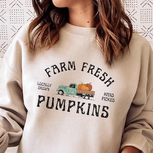 Farm Fresh Pumpkins PNG, Fall Pumpkins Sublimation, Pumpkin Png, Vintage Truck png, PNG Files Sublimation, Sublimate Designs, Autumn Clipart