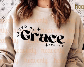 Retro Christian Svg, Jesus PNG Sublimation Design, Faith Svg, Bible Verse png,Trendy Aesthetic Jesus Shirt Cut File,Religious Saved by Grace