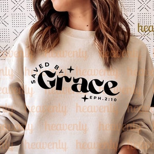 Retro Christian Svg, Jesus PNG Sublimation Design, Faith Svg, Bible Verse png,Trendy Aesthetic Jesus Shirt Cut File,Religious Saved by Grace