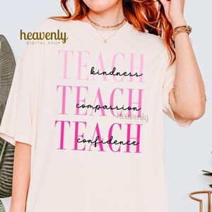 Lindo Enseñar PNG Social Club Png Sublimación Diseño Enseñar Camisa Compasión Bondad Confianza Profesor Camiseta DTF Transferencias Descarga Instantánea