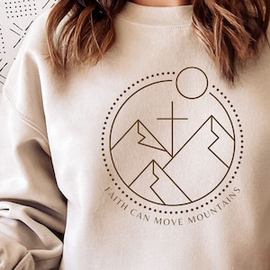 Cristão PNG Cristão Svg A Fé Pode Mover Montanhas Design De Camisa Jesus PNG Religioso Png Verso Da Bíblia SVG Cortar Arquivo Mínimo Svg Fé Png