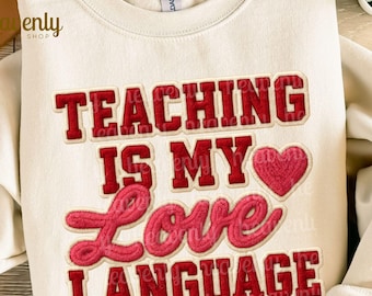 Faux Yarn Valentines Teacher PNG, Love Sublimation Design, Trendy Knitted Crochet Hearts Vday Preppy Valentine's Day Png Faux Latch Hook Png