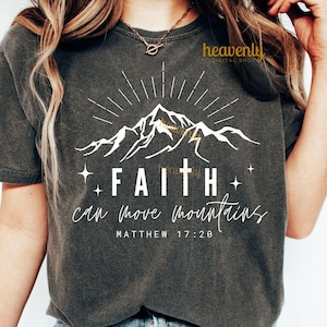 Christliche SVG-Datei: Glaube kann Berge versetzen Christliche PNG-Sublimation, Jesus-Kreuzschnittdatei, religiöses Shirt-Design, trendiges beliebtes Ostern PNG