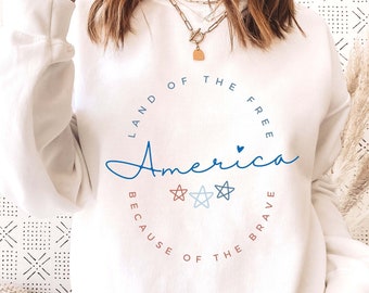 America Land of the free svg PNG, Because of the brave svg, God bless America svg , 4th of July svg, Popular svg 4th of July PNG sublimation