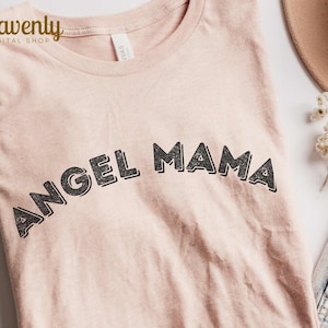 Angel Mama PNG Grunge Font Mom Sublimation Digital Design Textured Mother&#39;s Day Shirt, Mommy Vintage Style Digital Download Commercial Use
