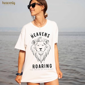 Christian SVG, The Heavens Are Roaring Christian PNG sublimation, Bible verset Tshirt design download, Lion of Judah Graphics, Commercial use